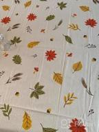 img 1 attached to Folkulture 100% Cotton Fall Table Cloth Square 60X60 Farmhouse Boho Floral Dining Cover - Leaves Design For Fall Decorations review by Vanessa Szymanski