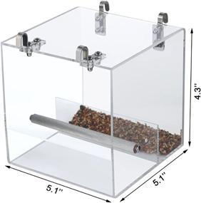 img 3 attached to 🦜 2nd Generation Hanging Cup Bird Feeder Tray for Small Birds & Lovebirds - Sun Conures, Canaries, Cockatiels - Food Dish with Seed Catcher