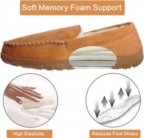 img 3 attached to Comfortable And Durable Men'S Memory Foam Slippers With Non-Slip Sole For Indoor And Outdoor Use