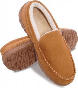 img 4 attached to Comfortable And Durable Men'S Memory Foam Slippers With Non-Slip Sole For Indoor And Outdoor Use