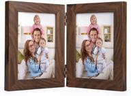 giftgarden rustic double picture frame: clear glass display for 5x3.5 photos, ideal for tabletop standing logo