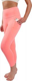 img 4 attached to Squat-Proof Yoga Capri Leggings W/ Side Pockets For Women | Yogalicious High Waist