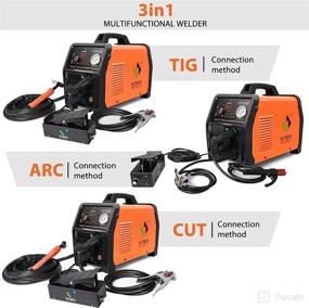 img 2 attached to 🔥 HITBOX 50A Plasma Cutter Welder Combo: 4 in 1 110V/220V 200A HF Pulse TIG Welder, Stick ARC MMA Welder - Multifunction Cutting & Welding Machine with Foot Pedal (CT520)