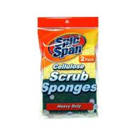 🧽 cellulose heavy duty scrub sponges - spic and span (pack of 2) logo