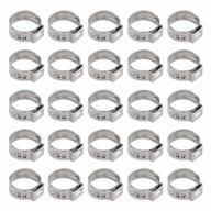 ispinner 25pcs 304 stainless steel 8.8-10.5mm single ear stepless hose clamps logo