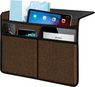 efficient bedside organization with joywell 3 pocket bedside storage caddy for remote control, phone, magazine, ipad, and more! logo
