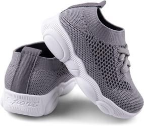 img 4 attached to Walking Trainers Toddler Breathable Sneakers Boys' Shoes : Sneakers