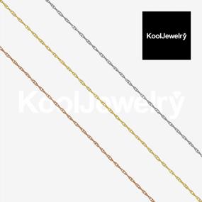 img 1 attached to 10K Gold 0.8Mm Thin Rope Chain Necklace For Women | Yellow, White Or Rose Gold
