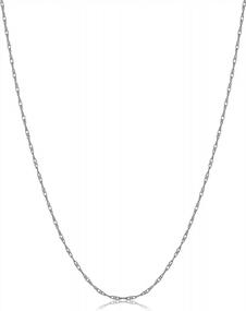 img 4 attached to 10K Gold 0.8Mm Thin Rope Chain Necklace For Women | Yellow, White Or Rose Gold