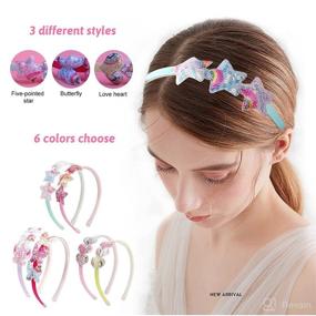img 2 attached to Fishdown Headbands Glitter Butterfly Non Slip