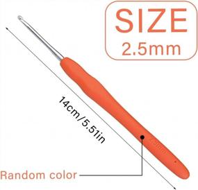 img 3 attached to Крючок 2,5 мм, эргономичная ручка для артритных рук, удлиненные спицы для начинающих и пряжа для вязания (2,5 мм)