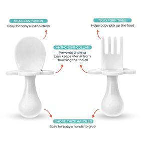 img 1 attached to Baby-Led Weaning Made Easy With Grabease Self-Feeding Utensils – Non-Toxic Plastic, Protective Barriers To Avoid Choking And Gagging.