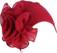 винтажная цветочная шляпа-тюрбан с широкими полями для женщин логотип