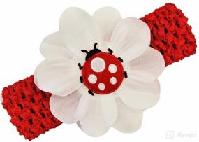 img 3 attached to 🐞 Puffy Ladybug Crochet Baby and Toddler Headband: Cute and Comfy Accessory for Little Ones