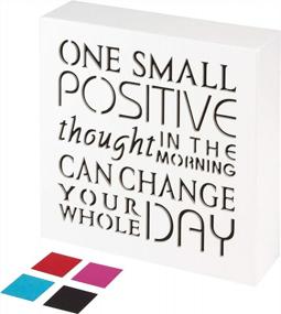 img 4 attached to Motivational Wall Art Plaques: Positive Thought Office Decor And Inspirational Gifts With Powerful Sayings.