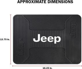 img 2 attached to 🚙 Plasticolor Jeep Elite Rear Seat Floor Utility Mat for Car, Truck, or SUV - Dimensions 16.75" L x 13.75" W, Color: Black