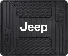 img 3 attached to 🚙 Plasticolor Jeep Elite Rear Seat Floor Utility Mat for Car, Truck, or SUV - Dimensions 16.75" L x 13.75" W, Color: Black