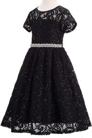 img 2 attached to 👗 Bow Dream Flower Sequins Bridesmaid Dresses: Girls' Clothing