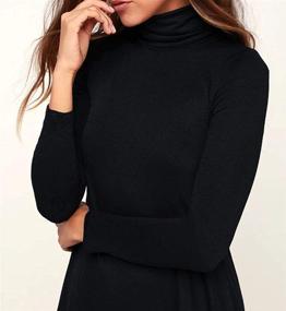 img 1 attached to KEEDONE Womens Turtleneck T Shirt Dresses Women's Clothing ~ Dresses