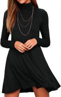 keedone womens turtleneck t shirt dresses women's clothing ~ dresses logo