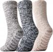 stay comfortable and safe with jormatt's non-skid ultra-thick fuzzy grip socks - 3 pairs for all! logo