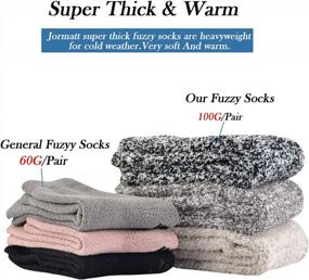 img 3 attached to Stay Comfortable And Safe With JORMATT'S Non-Skid Ultra-Thick Fuzzy Grip Socks - 3 Pairs For All!