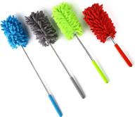 🧹 muchl 4 pack microfiber extendable hand dusters: versatile and washable cleaning brushes for home, car, office, and electronics logo