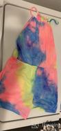 img 1 attached to 🌈 Trendy Romwe Girl's Tie Dye Sleeveless Halter Neck Cami Romper Jumpsuit - Casual Chic Fashion review by Sarah Valladares
