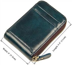 img 3 attached to Premium Leather RFID Blocking Card Holder And Accordion Wallet For Men & Women By Fmeida