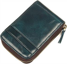 img 4 attached to Premium Leather RFID Blocking Card Holder And Accordion Wallet For Men & Women By Fmeida