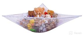 img 4 attached to 🧸 Jumbo Toy Hammock - Organize Stuffed Animals and Children's Toys with The Mesh Hammock | Stylishly Organize Kids' Toys and Stuffed Animals, Perfectly Complements Any Décor | Expands to 5.5 Feet - White