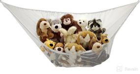 img 3 attached to 🧸 Jumbo Toy Hammock - Organize Stuffed Animals and Children's Toys with The Mesh Hammock | Stylishly Organize Kids' Toys and Stuffed Animals, Perfectly Complements Any Décor | Expands to 5.5 Feet - White