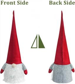 img 2 attached to Украсьте свой дом праздничными рождественскими украшениями Tomte Gnome ручной работы Ivenf - очень большой Санта-Клаус 32 дюйма для Рождества и зимних праздников