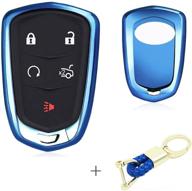 royalfox (tm 4 5 6 кнопок tpu smart keyless entry remote key fob case cover keychain for 2016-2018 cadillac ct6 логотип