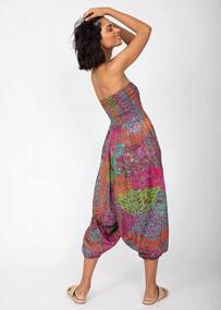 img 1 attached to Women'S 2-In-1 Convertible Harem Jumpsuit & Genie Pants - Likemary Boho Hippie Style