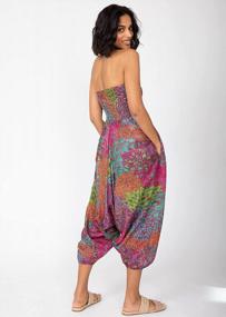 img 2 attached to Women'S 2-In-1 Convertible Harem Jumpsuit & Genie Pants - Likemary Boho Hippie Style