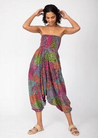 img 3 attached to Women'S 2-In-1 Convertible Harem Jumpsuit & Genie Pants - Likemary Boho Hippie Style