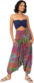 img 4 attached to Women'S 2-In-1 Convertible Harem Jumpsuit & Genie Pants - Likemary Boho Hippie Style