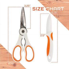 img 3 attached to Versatile And Efficient: Premium 4-In-1 Kitchen Shears And Paring Knife Set - 10 Sets