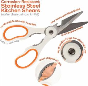 img 1 attached to Versatile And Efficient: Premium 4-In-1 Kitchen Shears And Paring Knife Set - 10 Sets