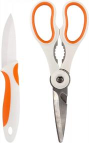 img 4 attached to Versatile And Efficient: Premium 4-In-1 Kitchen Shears And Paring Knife Set - 10 Sets