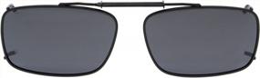 img 4 attached to Eyekepper Metal Frame Rim Polarized Lens Clip On Sunglasses 2 3/16" X1 7/16