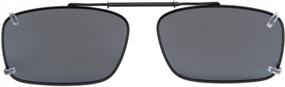 img 3 attached to Eyekepper Metal Frame Rim Polarized Lens Clip On Sunglasses 2 3/16" X1 7/16