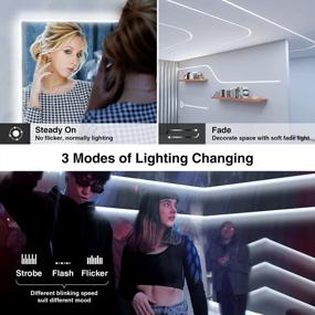 img 1 attached to 19.68Ft Dimmable LED Strip Lights With Remote - Onforu White Tape Light With 3 Modes, 6000K Brightness And 360 LEDs For Bedroom, Kitchen, And Under Cabinet Lighting - 6M 12V Ribbon Mirror Light