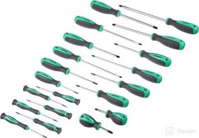 img 4 attached to 🛠️ Denali 20-Piece Screwdriver Set: Phillips/Star/Slotted, Cushioned Grip Handles by Amazon Brand