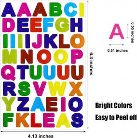 img 3 attached to 40-листовые цветные картонные наклейки с алфавитом Janegio AZ самоклеящиеся наклейки с буквами