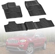 🚗 medesasi oem floor mat liner for grand cherokee durango 2011-2015 – all-weather guard, front & 2nd seat mats, black, 1st row bucket seat compatible logo