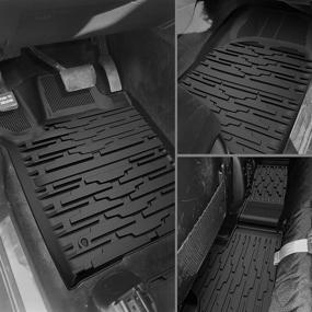 img 3 attached to 🚗 Medesasi OEM Floor Mat Liner for Grand Cherokee Durango 2011-2015 – All-Weather Guard, Front & 2nd Seat Mats, Black, 1st Row Bucket Seat Compatible