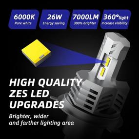 img 3 attached to Ultra-Bright 2022 AUTOONE H4 9003 HB2 LED Headlight Bulbs - Hi/Lo Beam, Easy Plug and Play for Car & Motorcycle High/Low Headlights - IP67 Waterproof 6000K White - Pack of 2