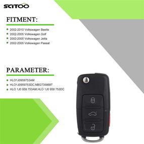 img 3 attached to 🔑 SCITOO Keyless Entry Kit Replacement for Volkswagen Golf Jetta Passat 2002-2005 - 1X Key Fob Remote